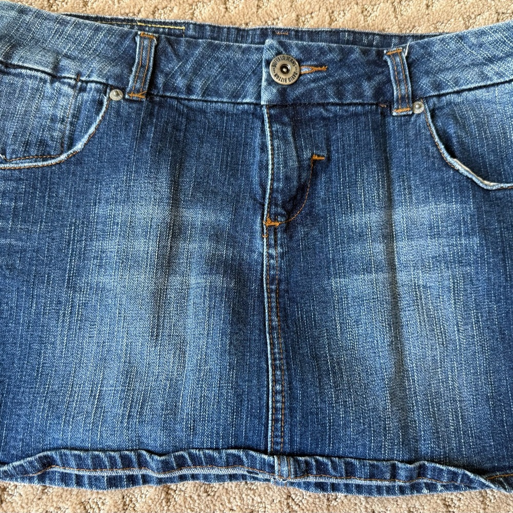 Buffalo David Bitton Blue Denim Mini Skirt